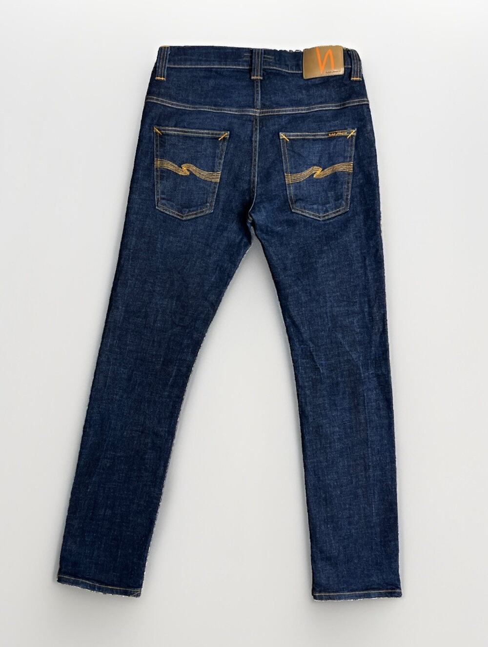 Nudie Jeans Co 32x32 Blue Organic Cotton Straight Leg Jeans Men